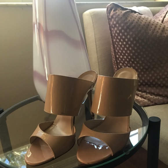 MANOLO BLAHNIK nude Ripta double-band mule slide - Picture 3 of 8